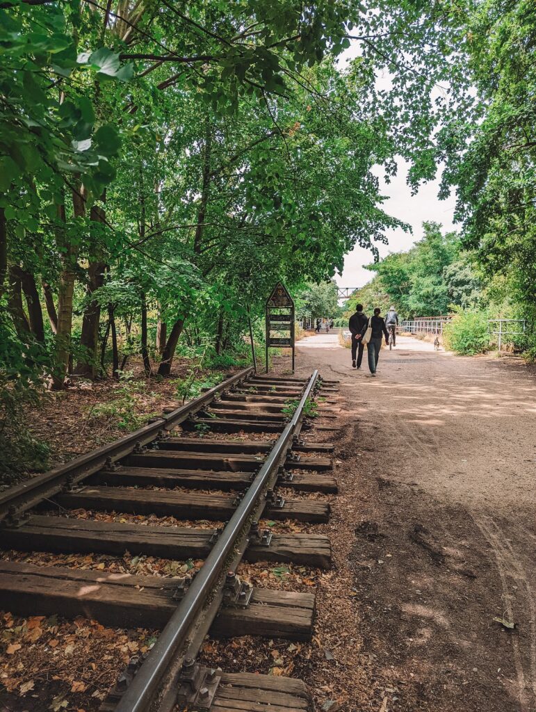 Abandoned railway tracks in Alt-Treptow Berlin