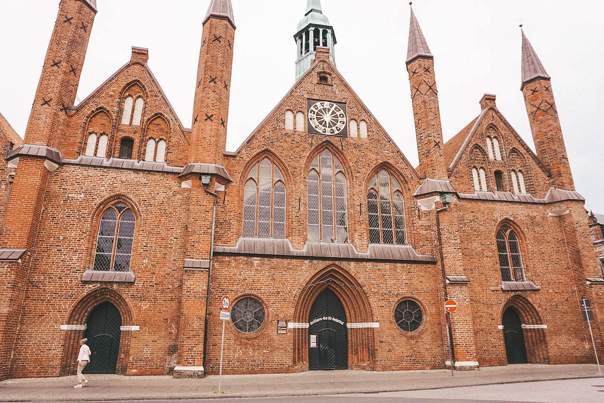 Exterior of the Hospital of the Holy Spirit in Luebeck. 