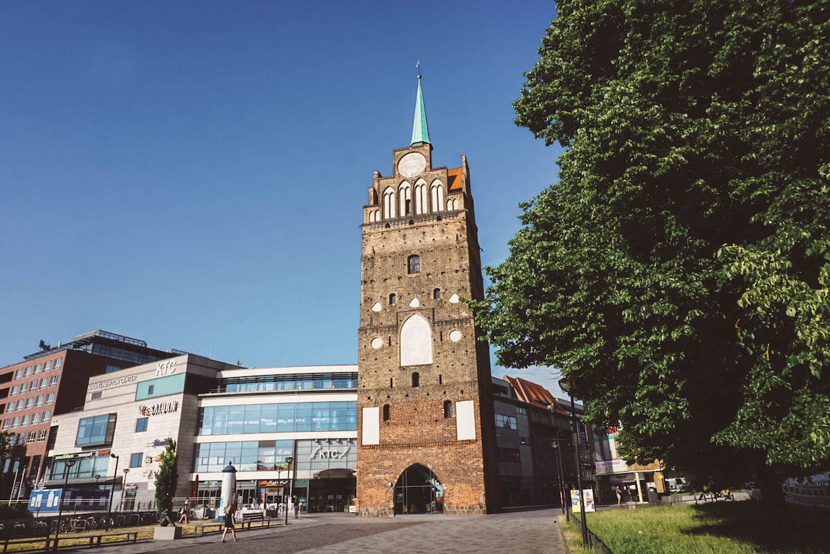 The Kröpeliner Tor in Rostock Germany. 