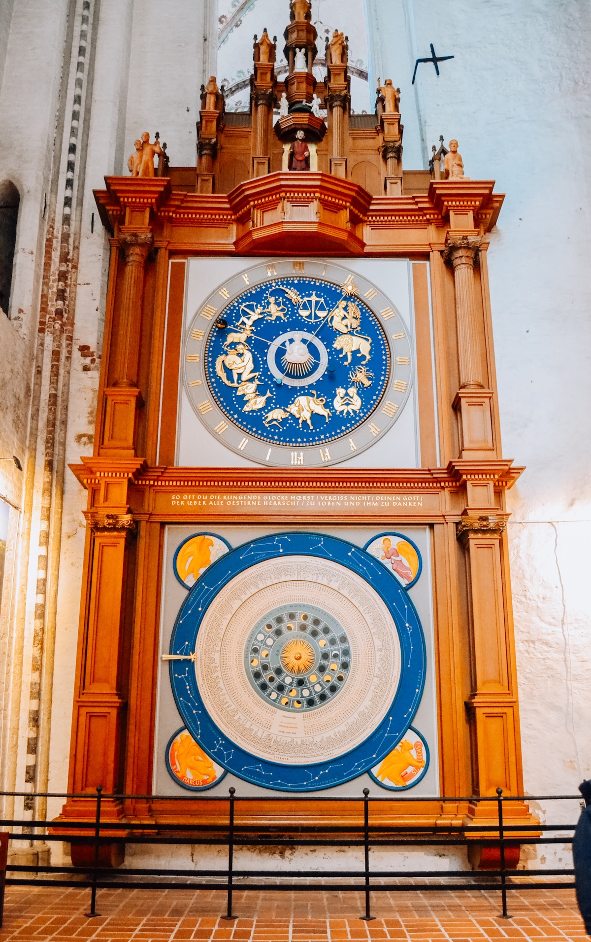 Astronomical clock in St. Mary's Church in Lübeck, Germany