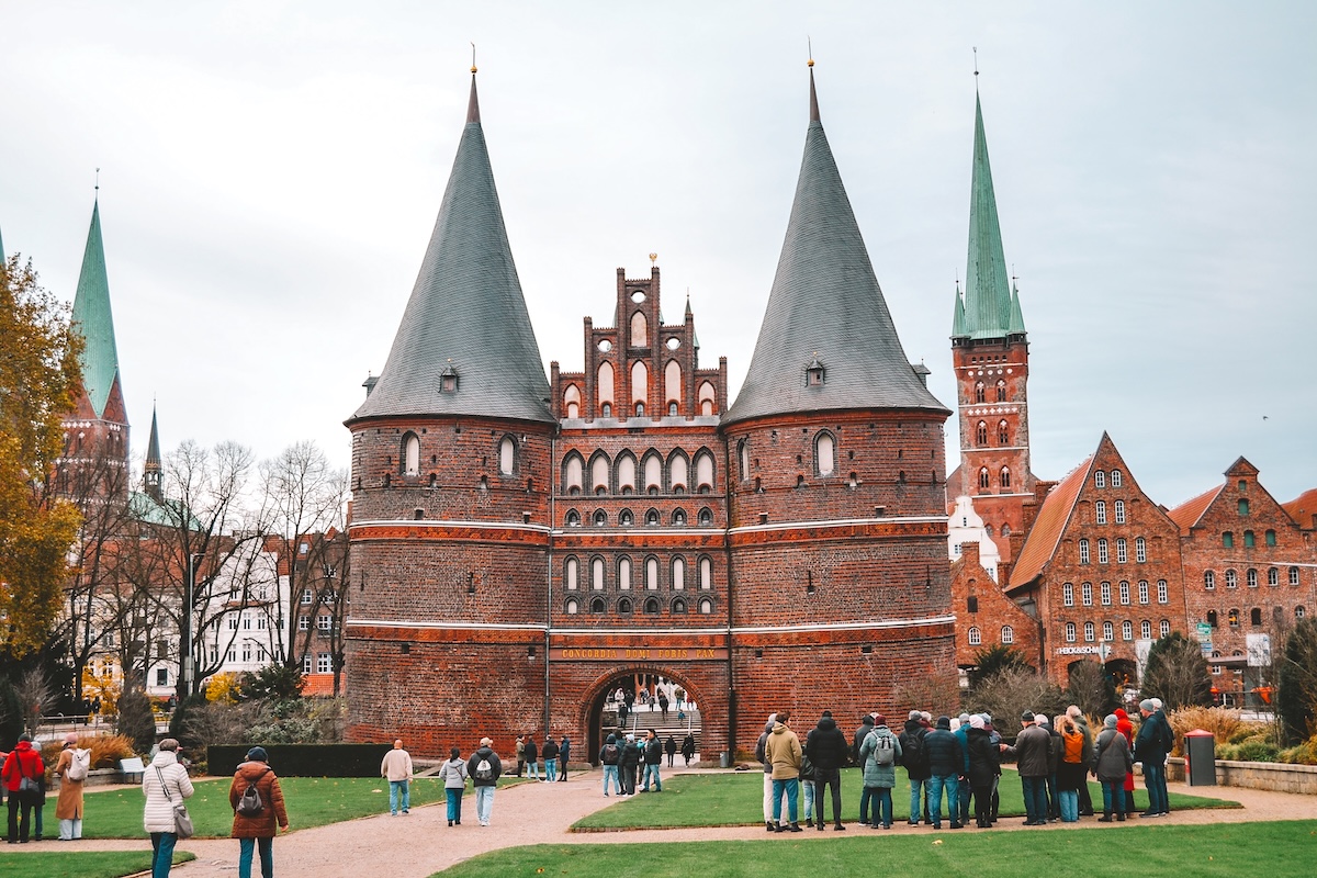The Holsten Gate in Lübeck, Germany
