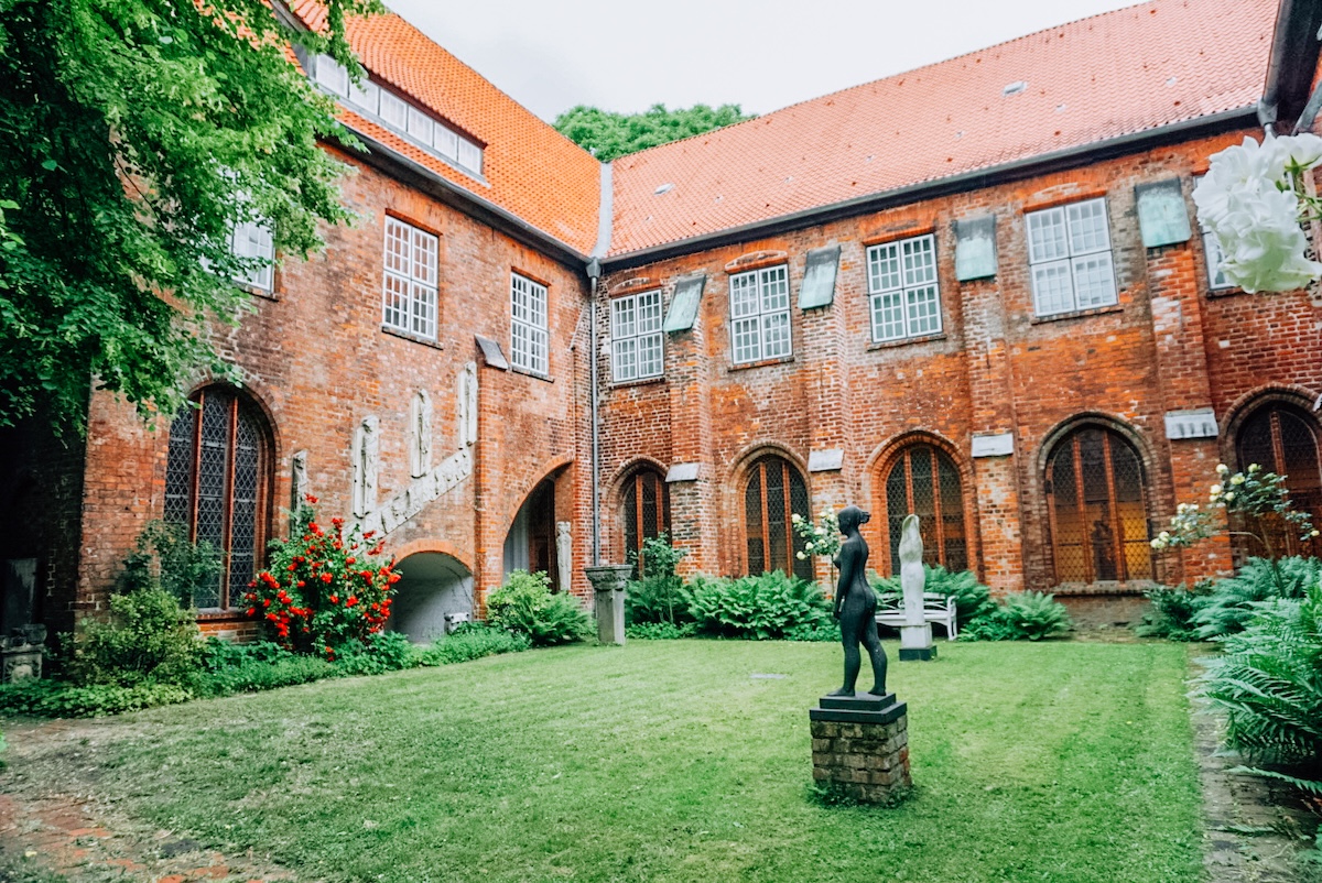 Inner courtyard of the St. Annen Museum in Lübeck, Germany