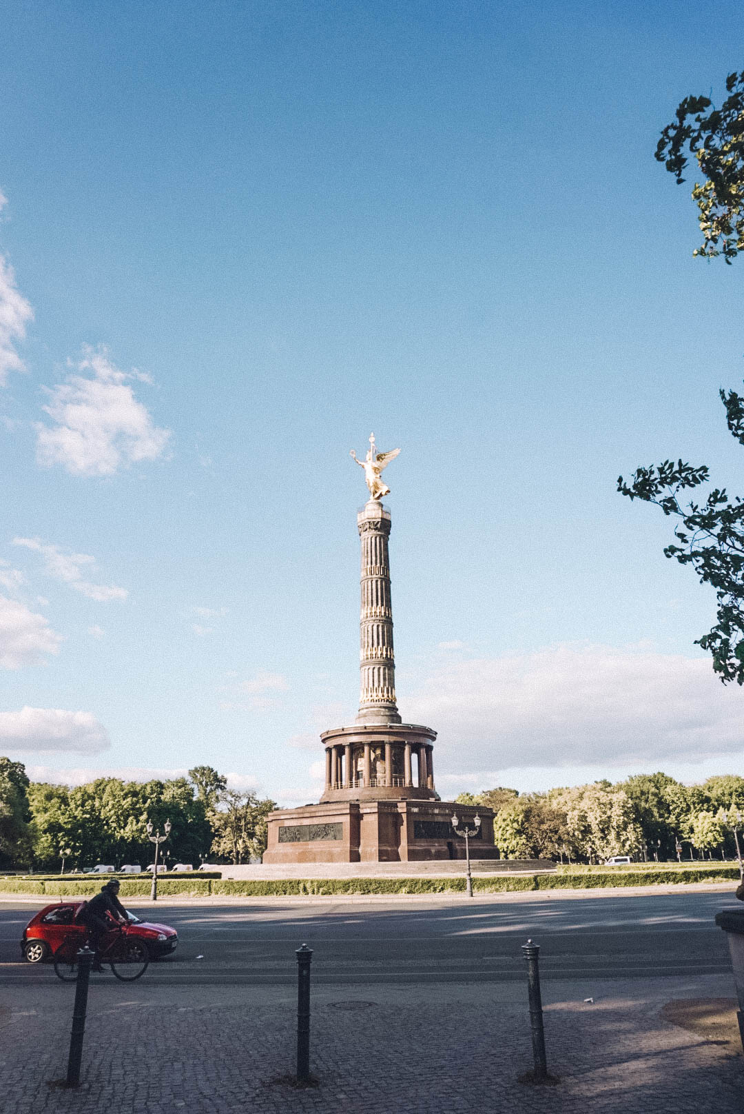 The Victory Column near Tiergarten Park in Berlin. 