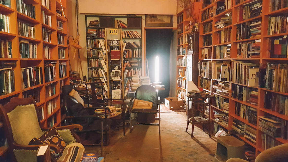 The back room at Another Country bookstore in Berlin. 