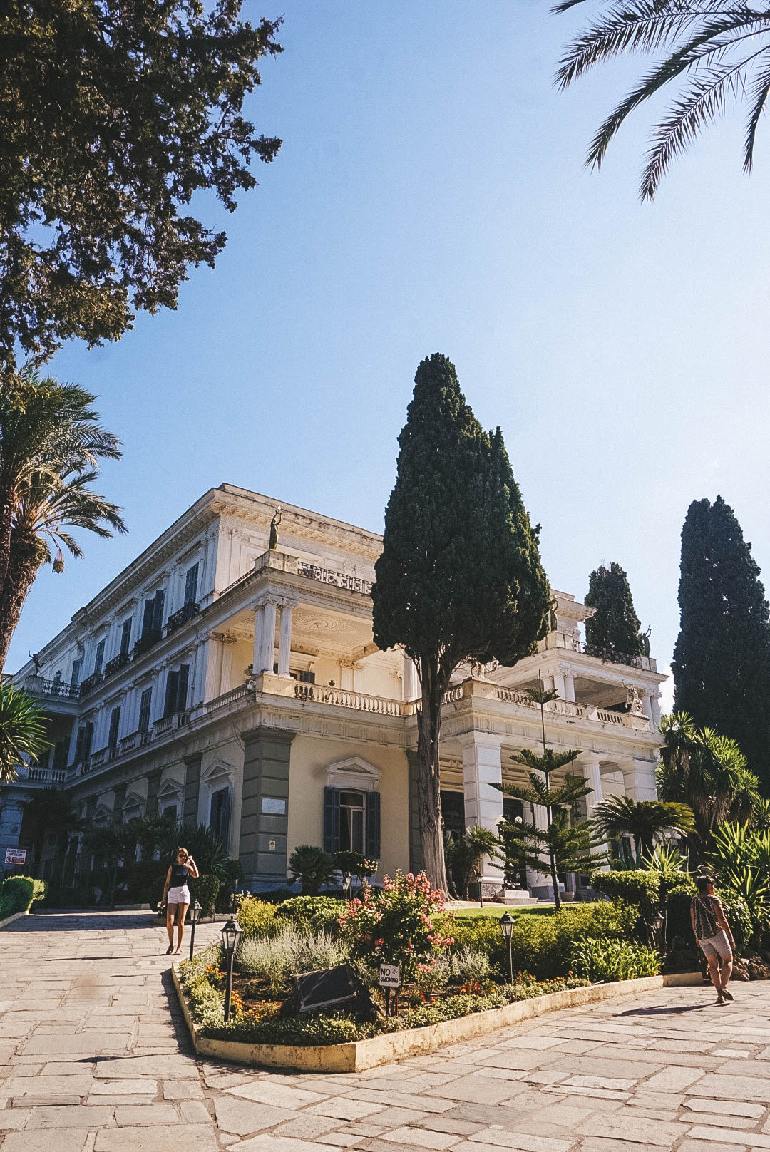 Front of Achilleion Palace in Corfu. 