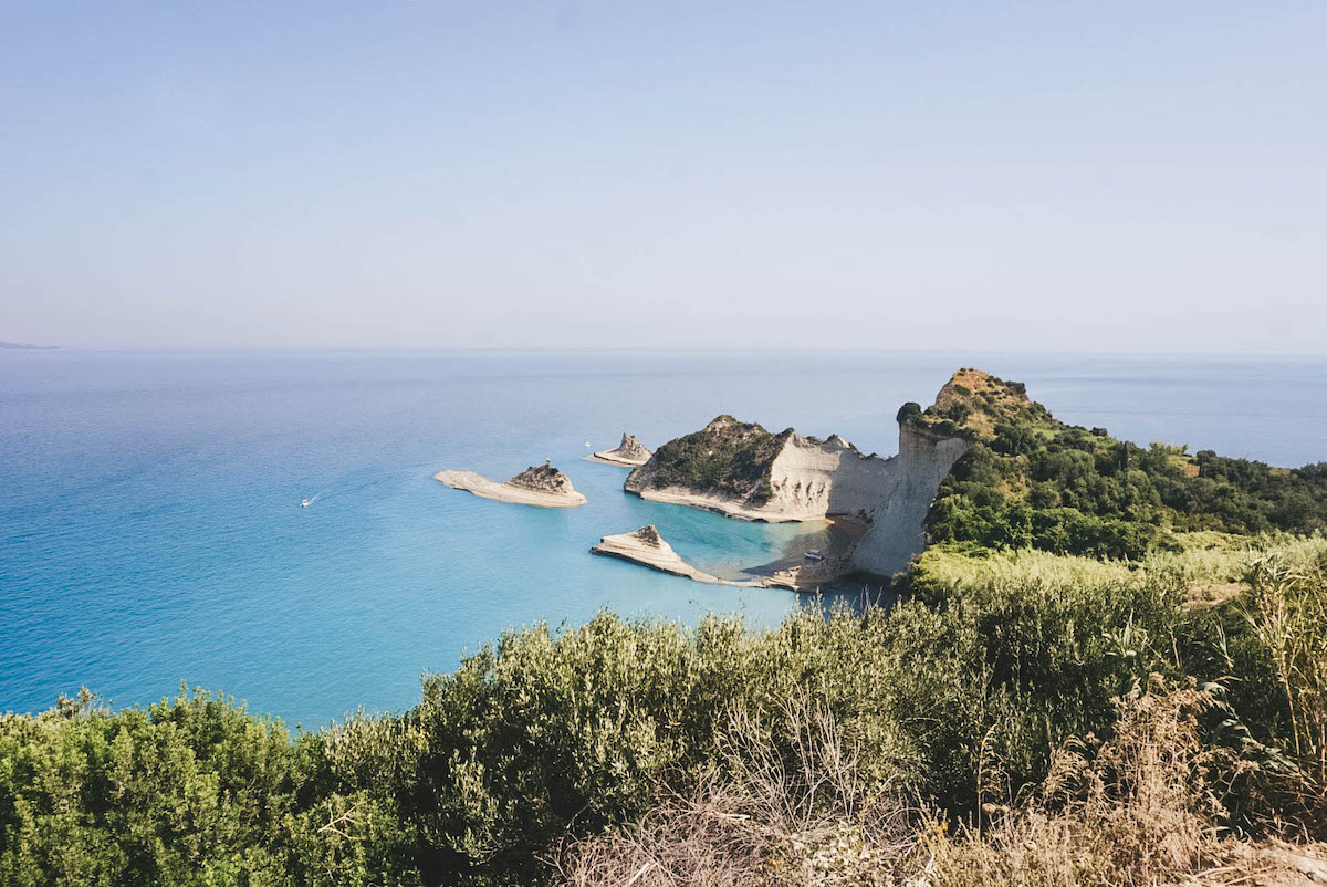 Cape Drastic, seen from a viewpoint. 