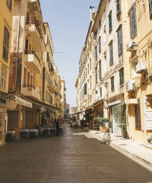 A street in Corfu Town.