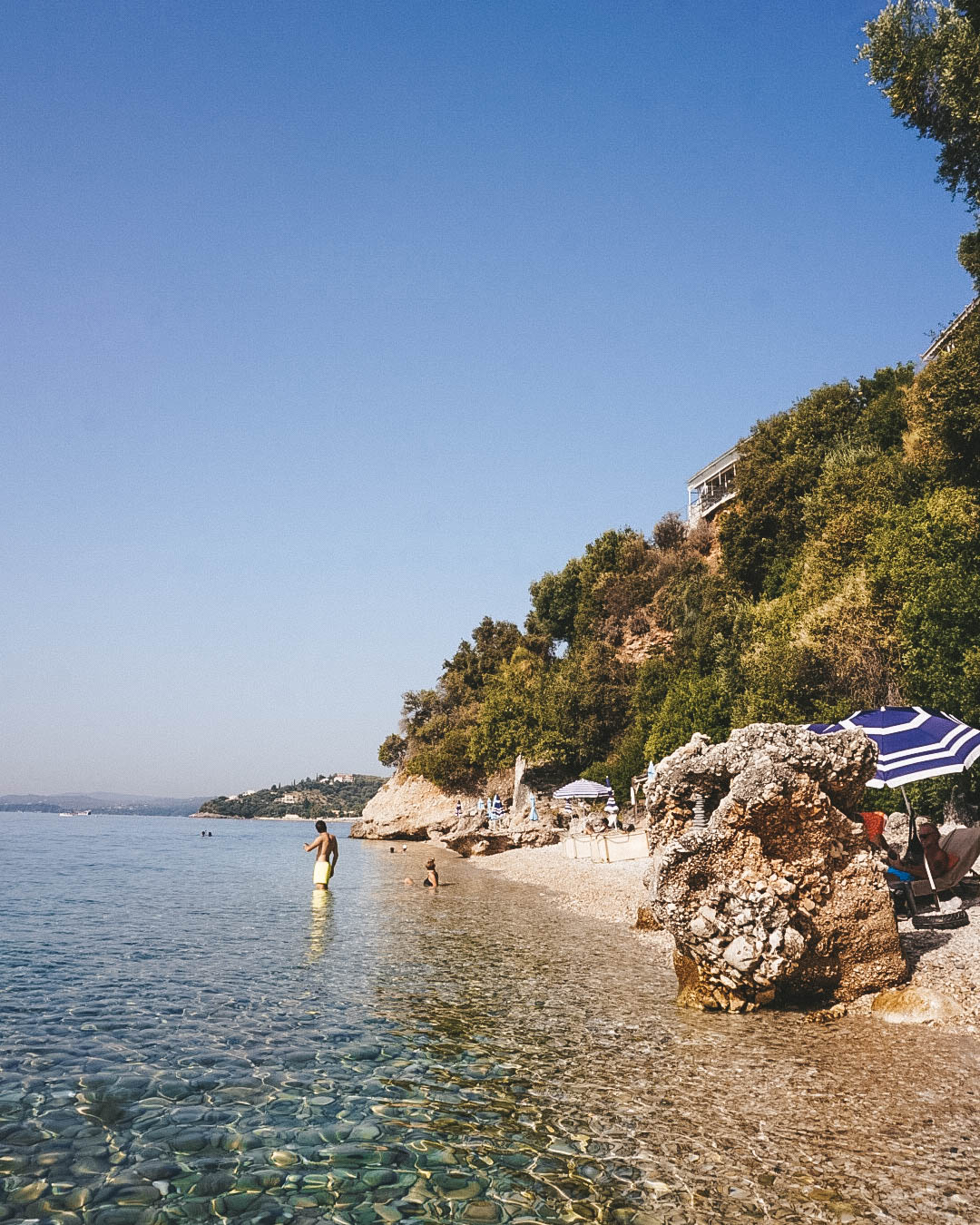 The Hidden Cove Beach in Barbati, Corfu. 