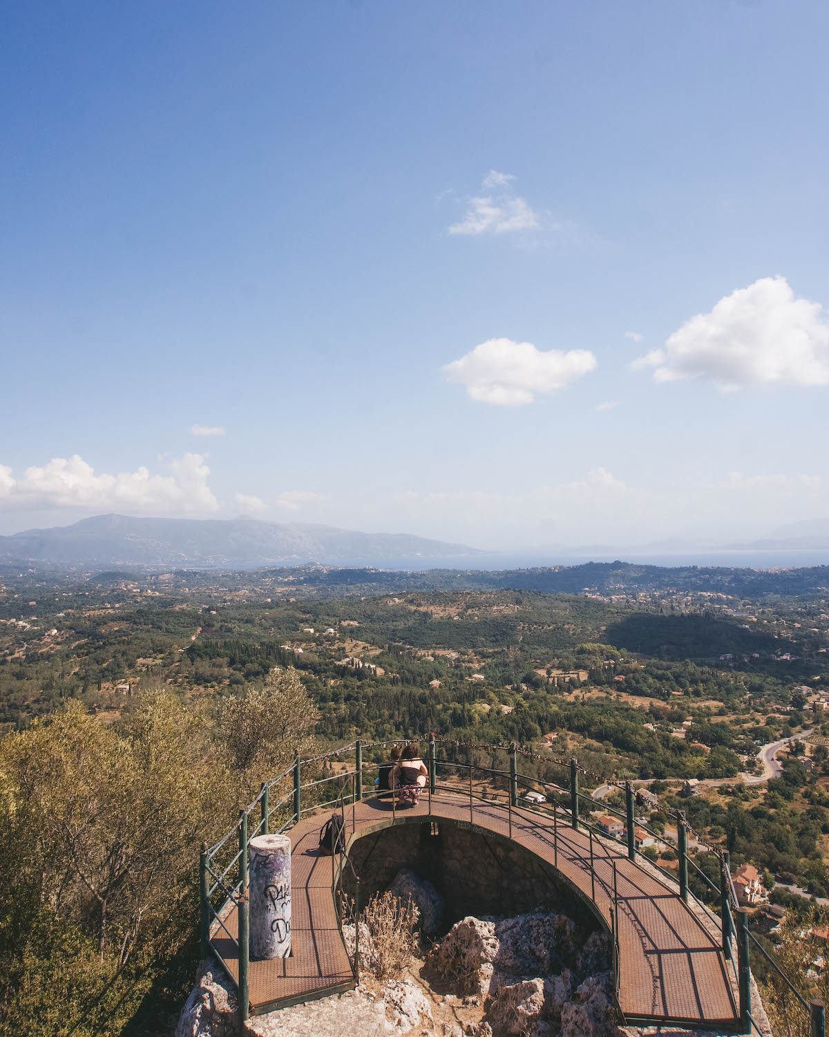 The view from Kaiser's Throne in Corfu. 