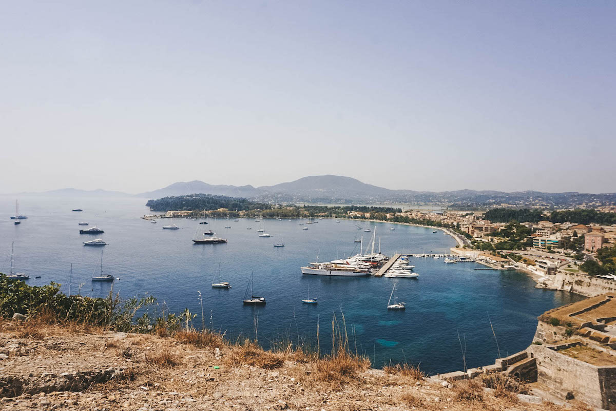 Blue waters near Corfu Town. 