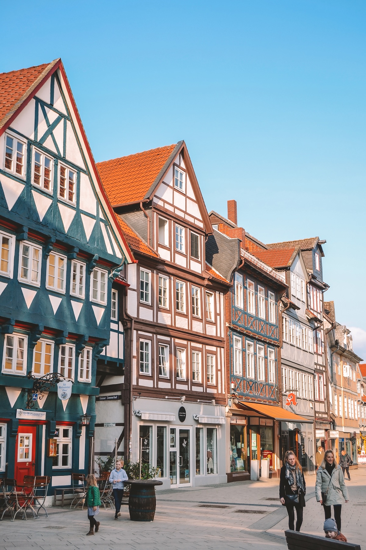 Half timbered buildings in Wolfenbüttel, Germany