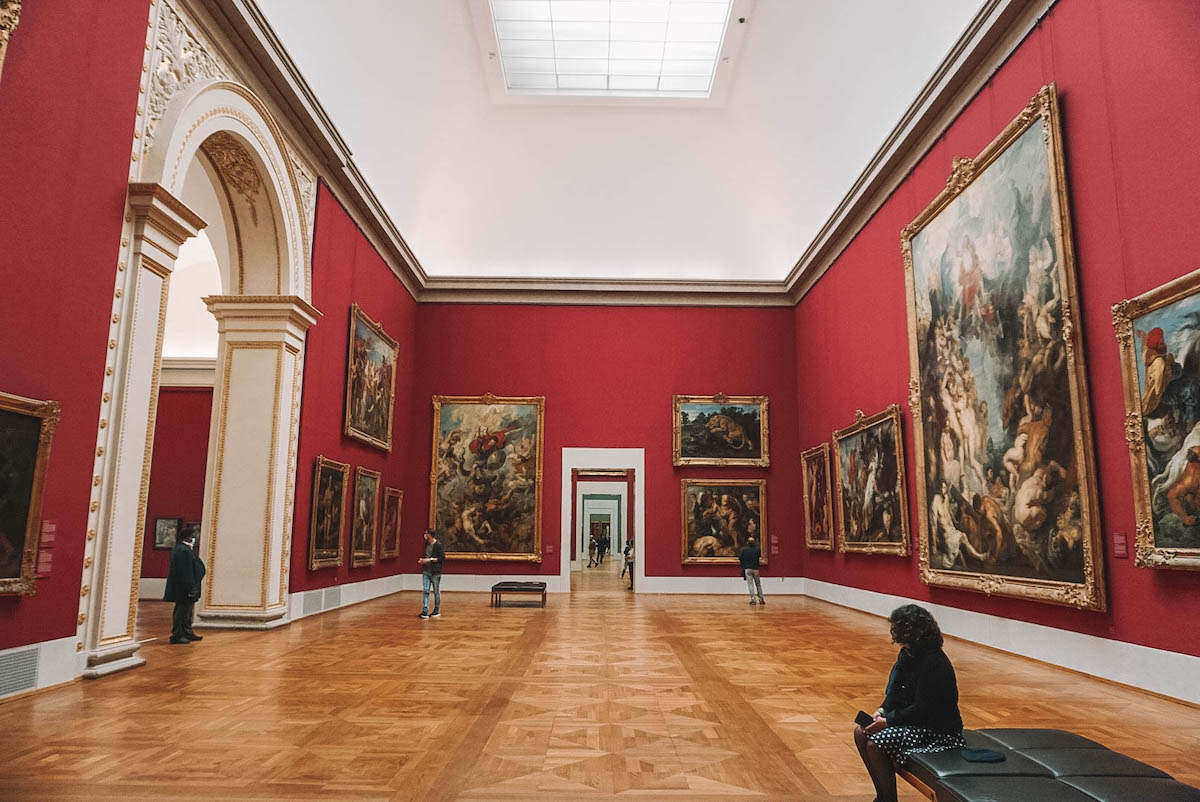 Gallery inside Alte Pinakothek in Munich