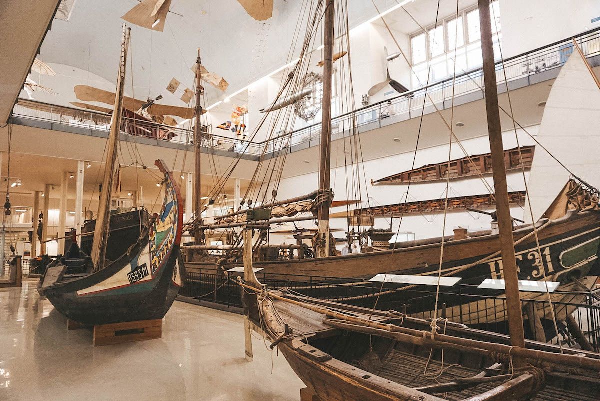 Ships inside the Deutsches Museum in Munich