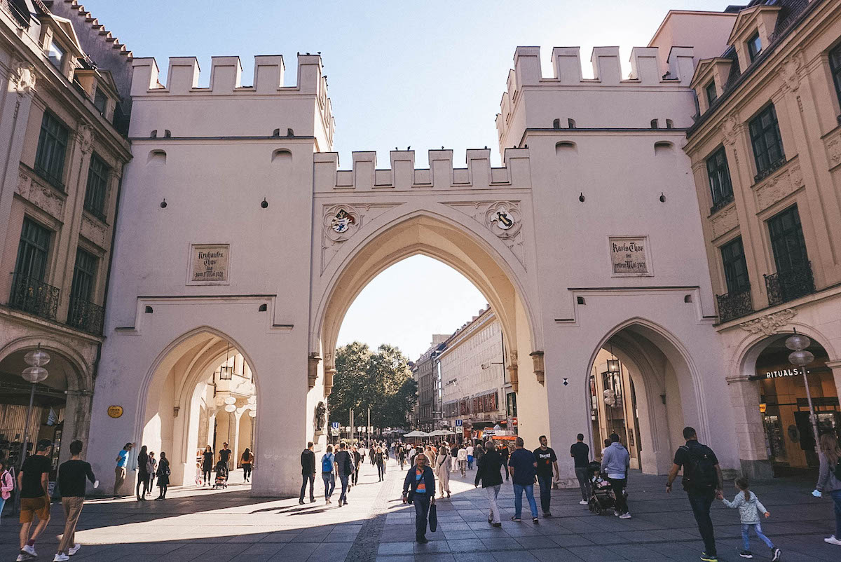 Gate at Karlsplatz in Munich