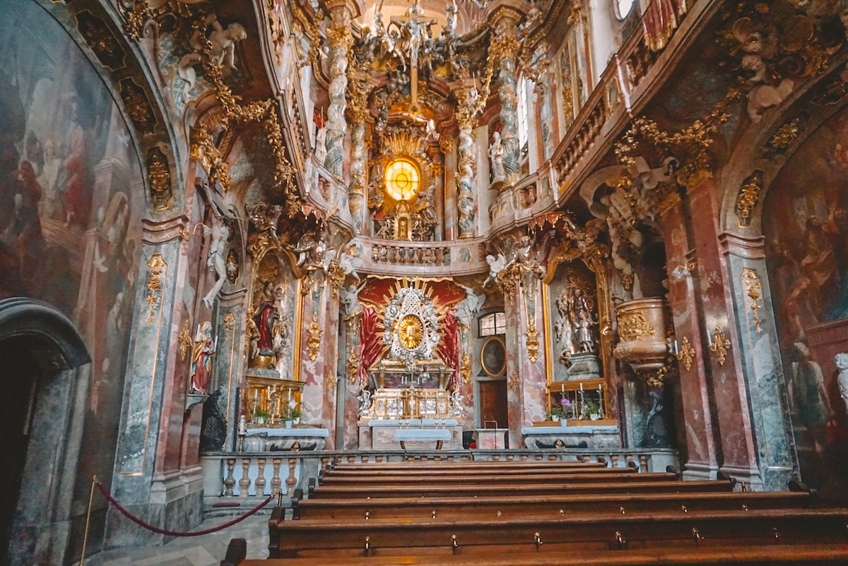 Altar of the Asamkirche in Munich