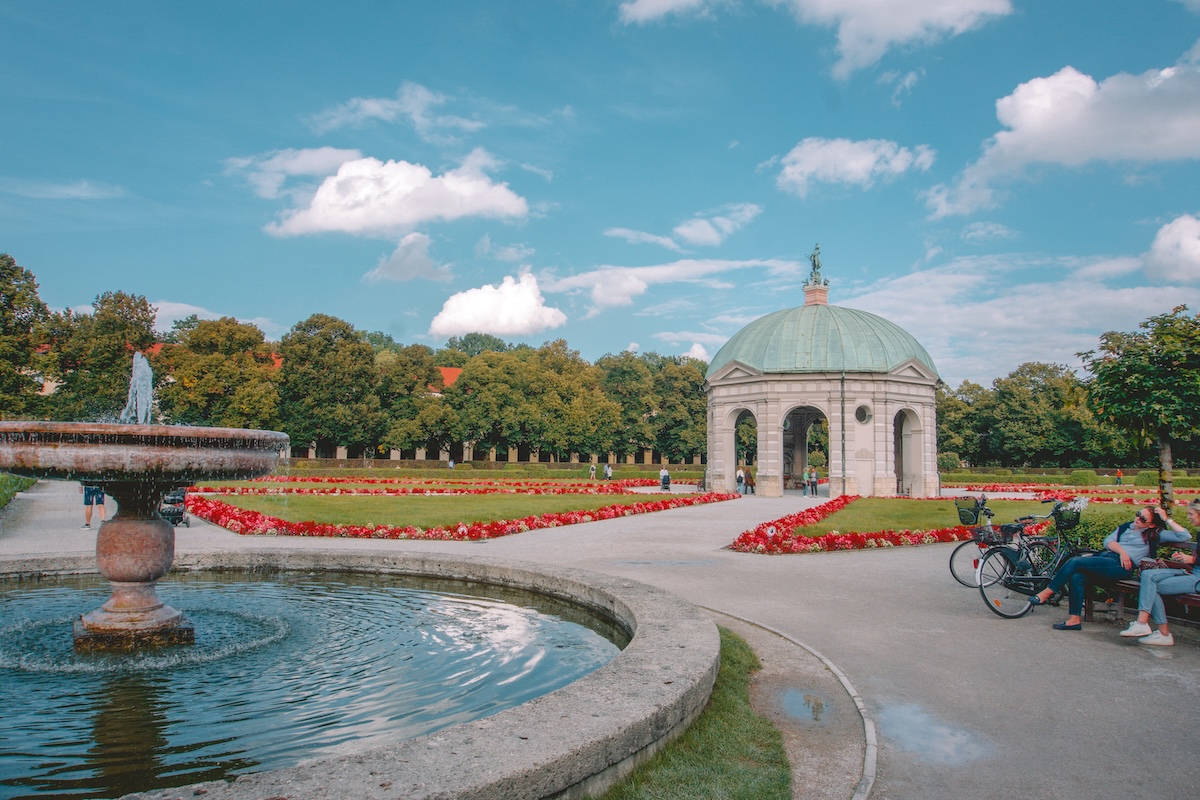 The court garden in Old Town Munich