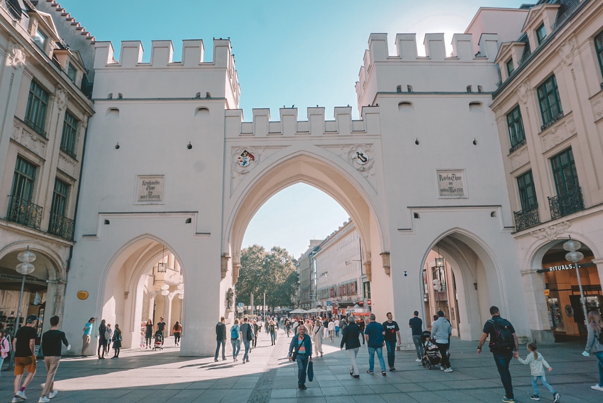 City gate at Karlsplatz in Munich, Germany