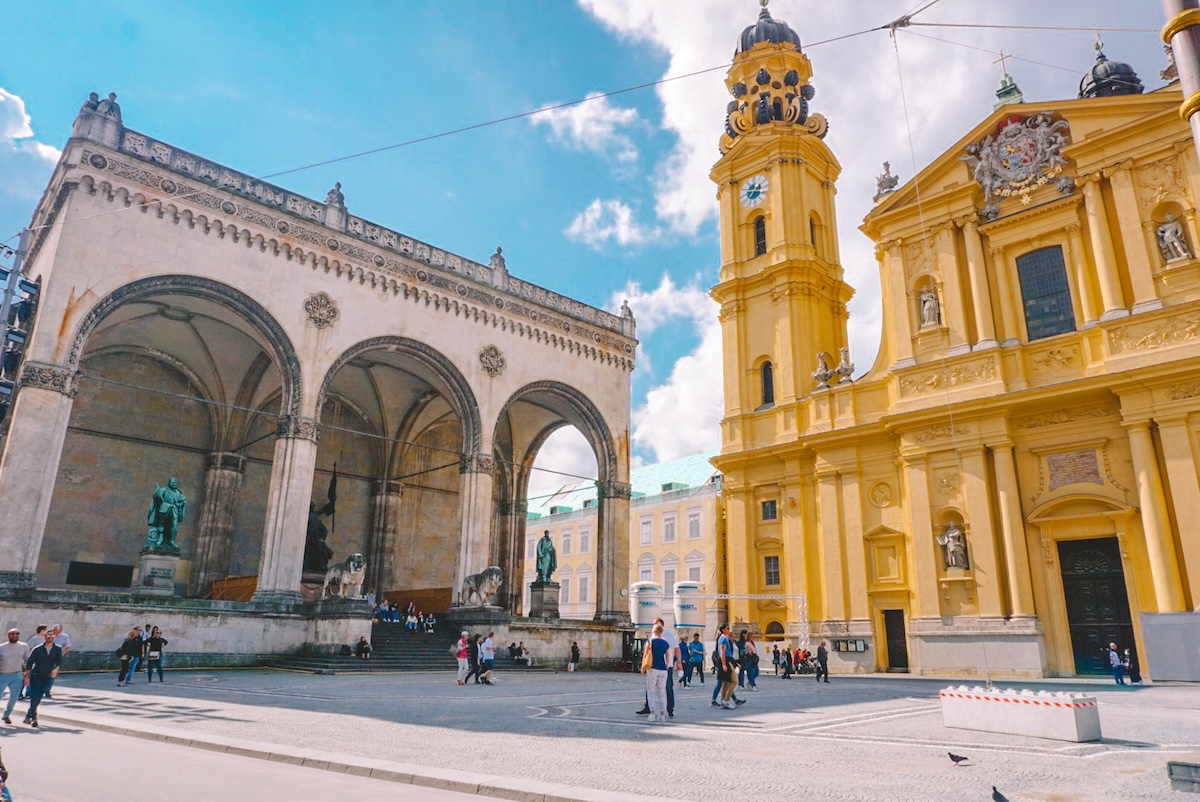 The Theatine Church at Odeonsplatz in Munich