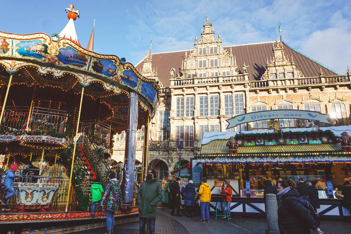 Carousel at Bremen Christmas market