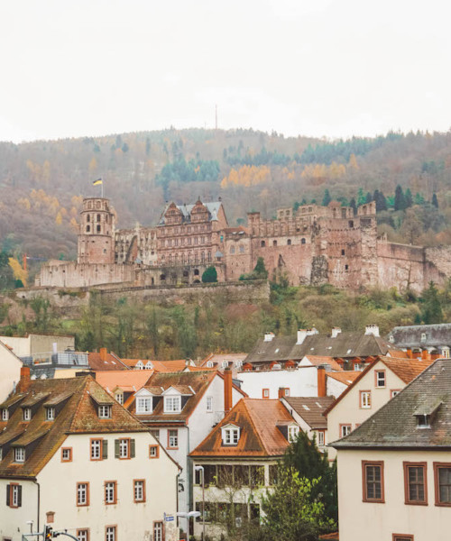 View of Heidelberg Castle, on a hill