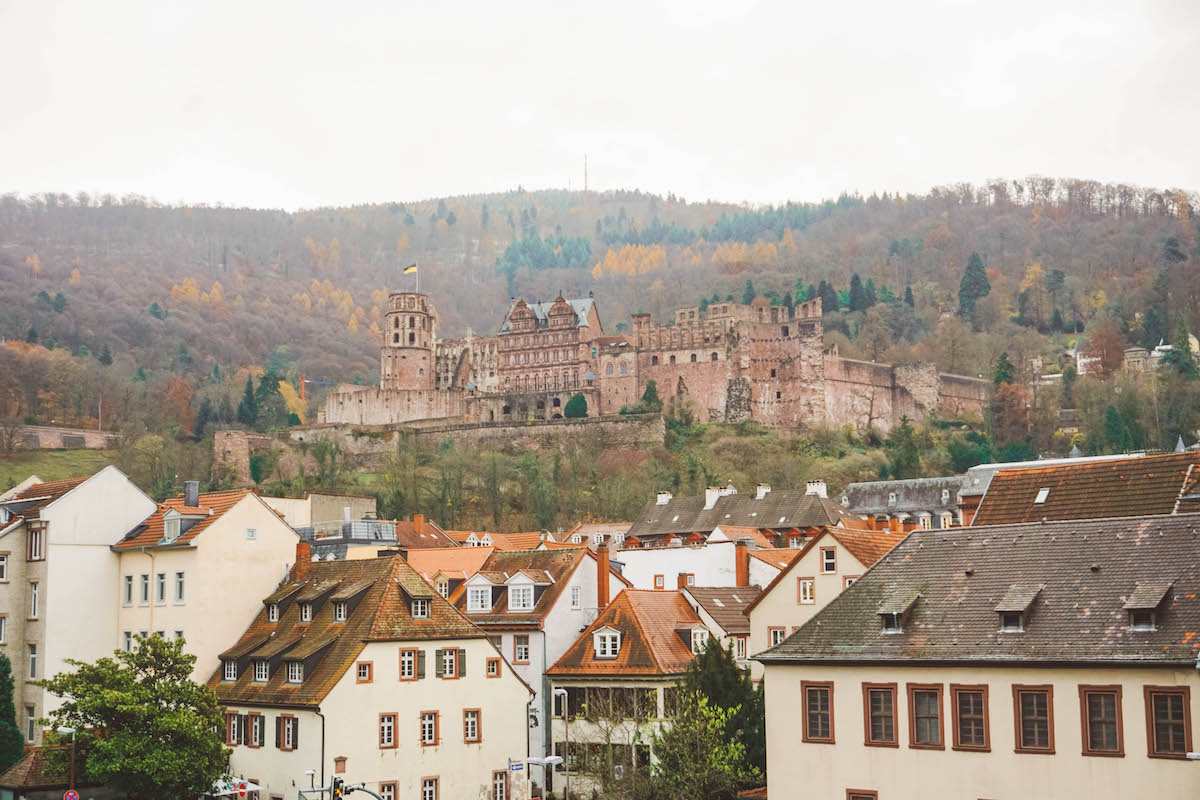 View of Heidelberg Castle, on a hill