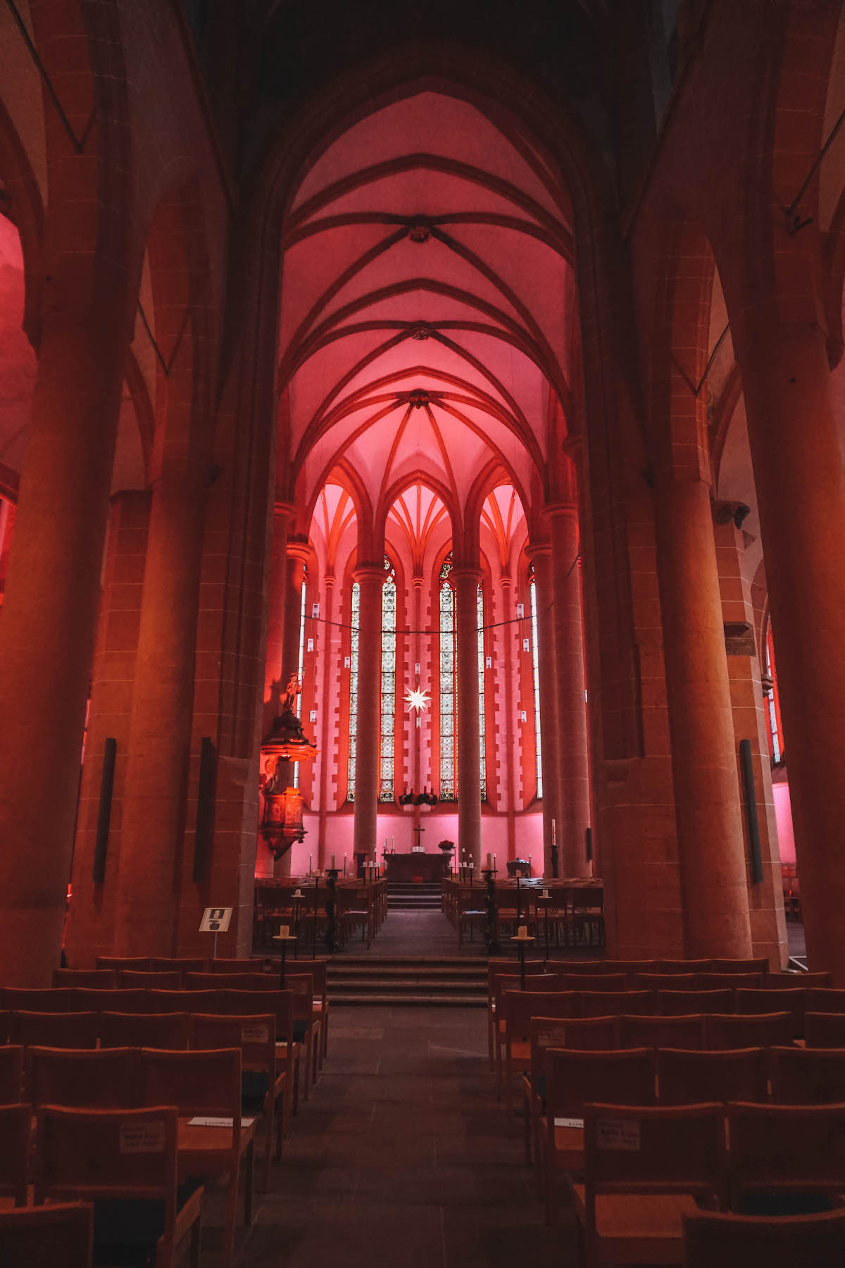 Inside the Church of Our Lady in Heidelberg
