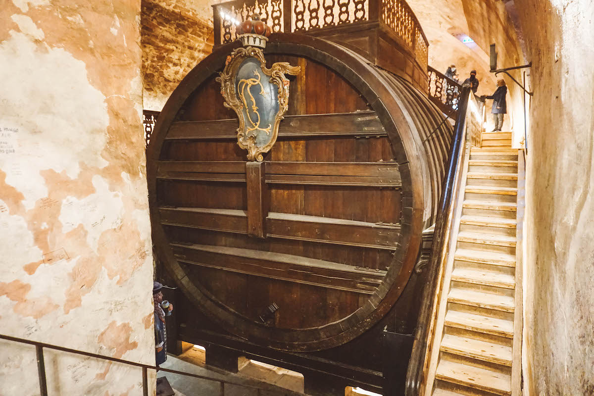 Giant wine barrel in Heidelberg, Germany 