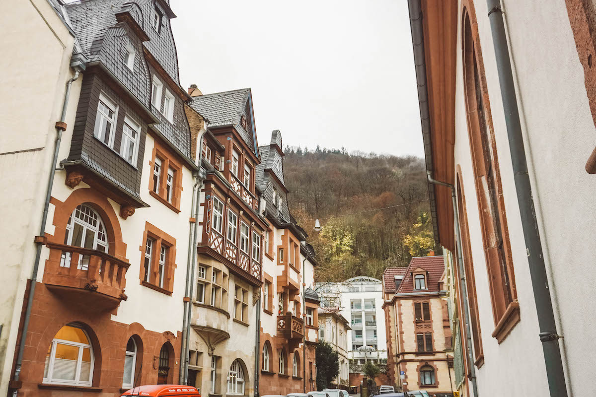Half timbered homes in Heidelberg's Old Town