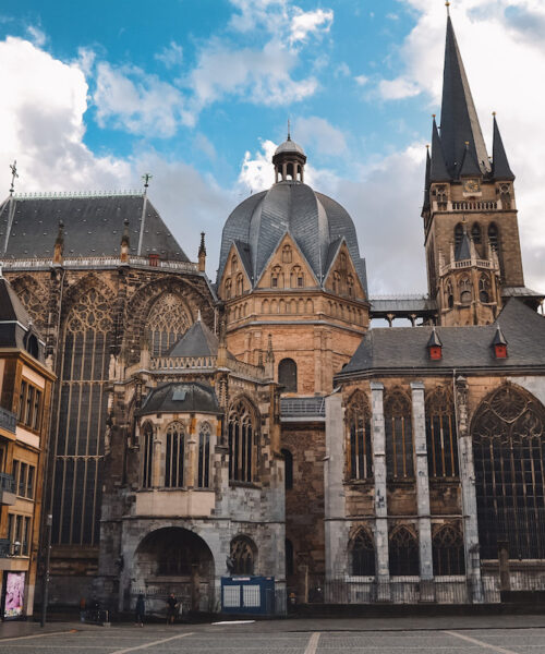 The Aachen Cathedral, seen from the Katschhof.