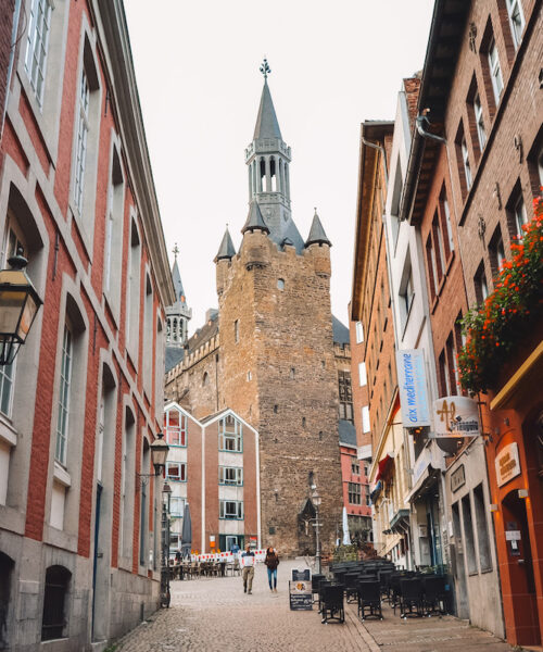 Aachen's Town Hall, seen from a side street in the Old Town.