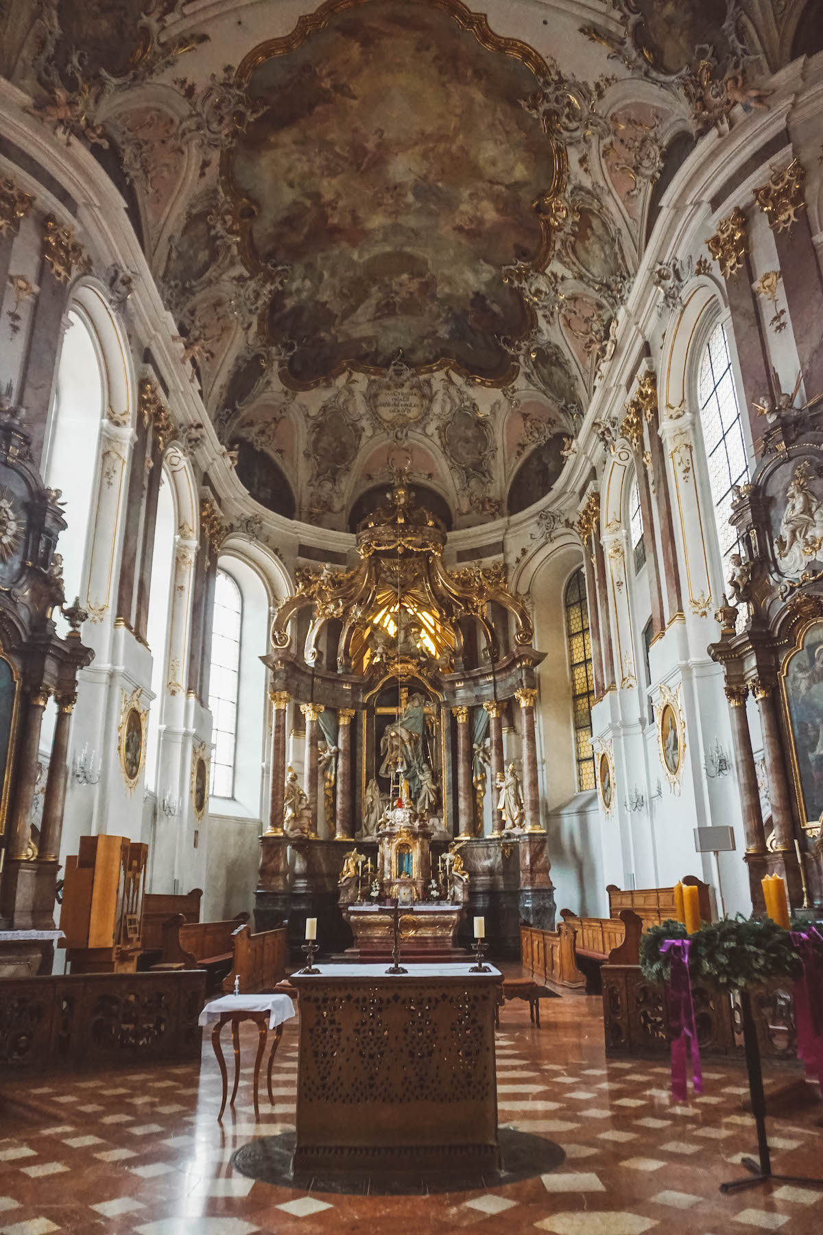 Altar inside the Augustinerkirche in Mainz, Germany