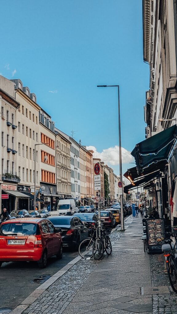 Oranienstrasse in Berlin, on a sunny day