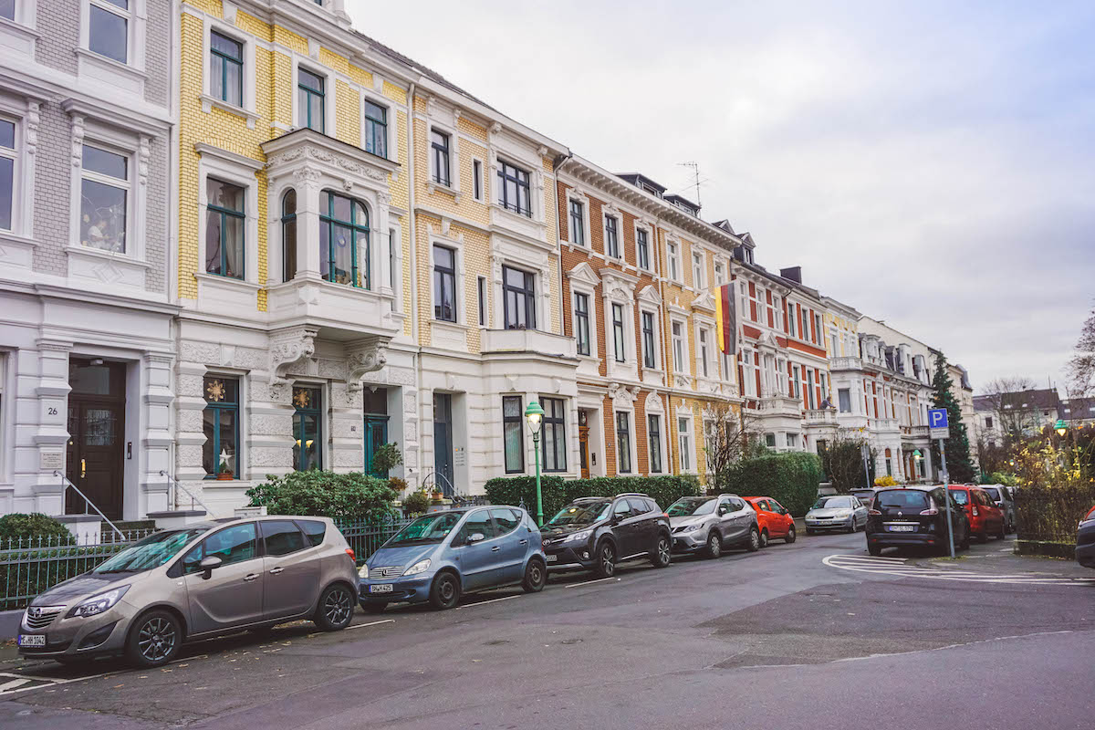 A residential street in Bonn, Germany