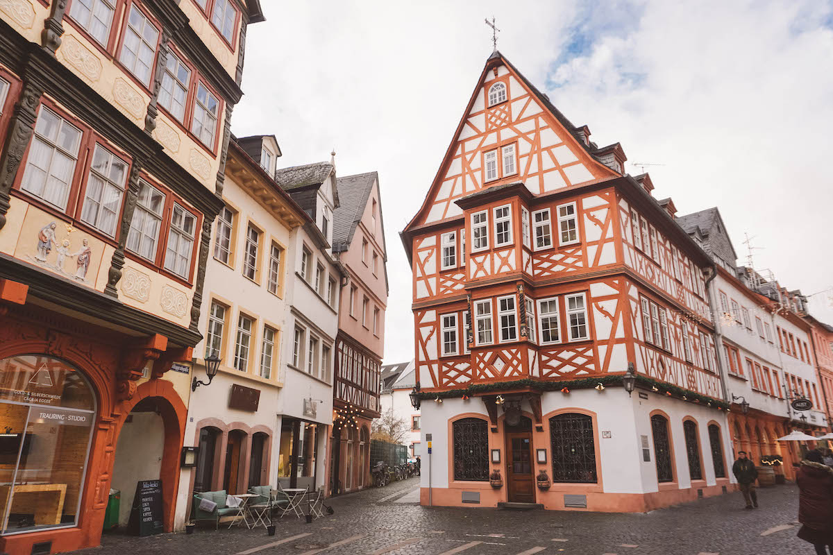 A half timbered house in Mainz Old Town