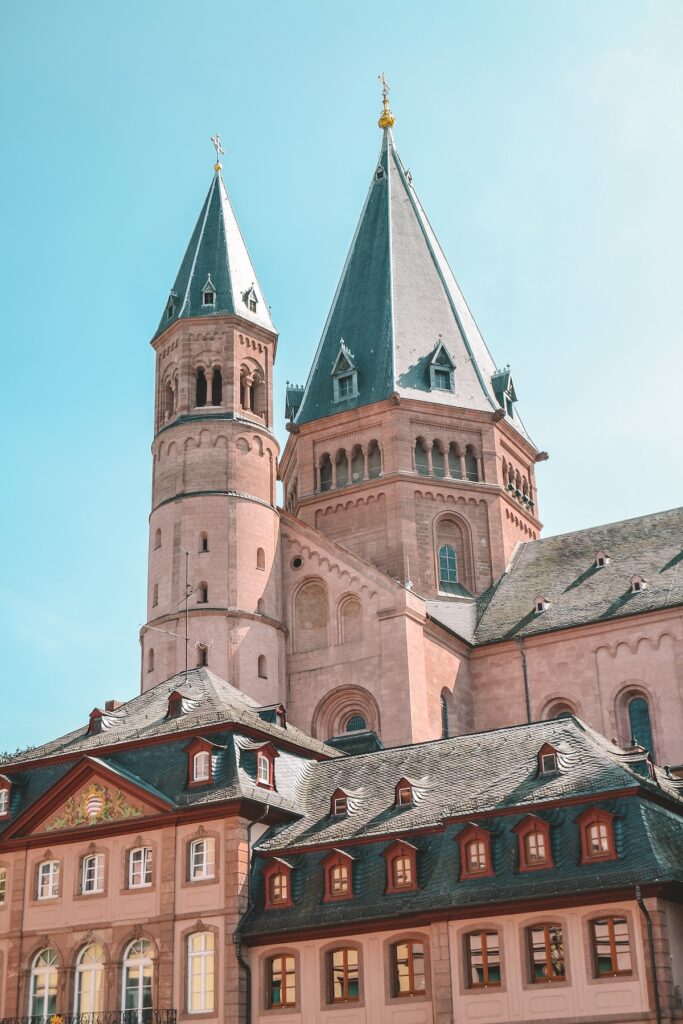 The Mainz Cathedral, seen from the Marktplatz.