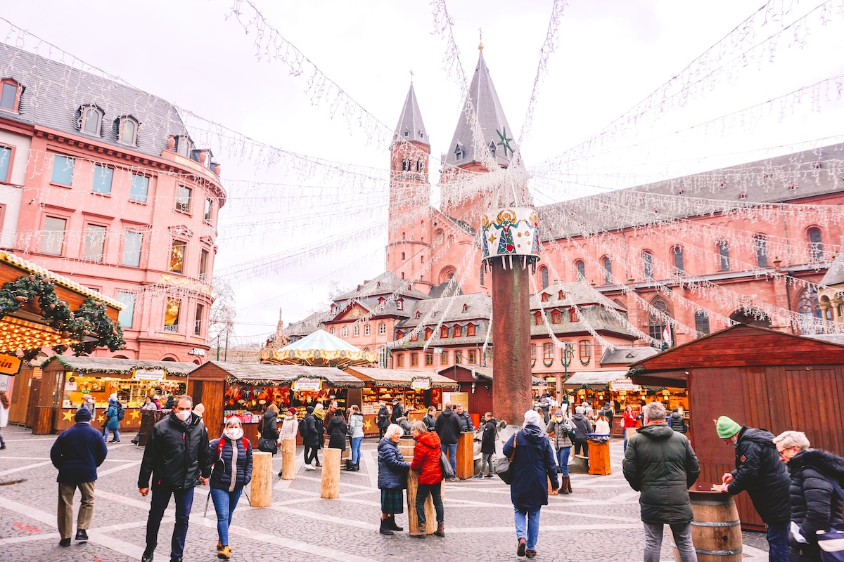 The Mainz, Germany Christmas market.