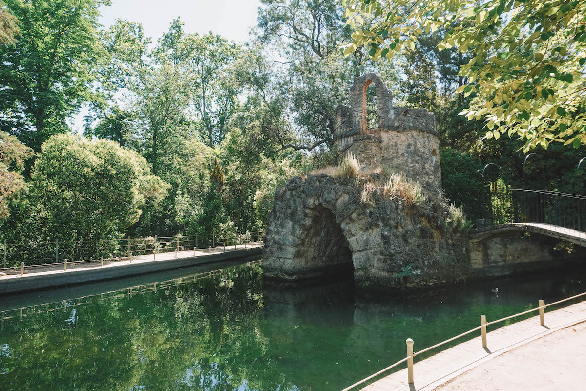 A manmade island in the Carmen de los Martires in Granada