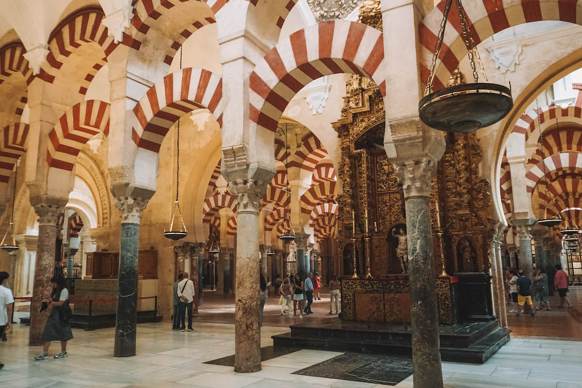 The old mosque portion of the Cordoba Mezquita 