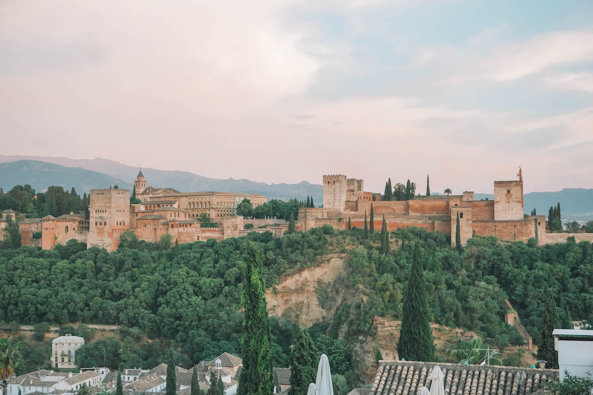 The Alhambra at sunset 