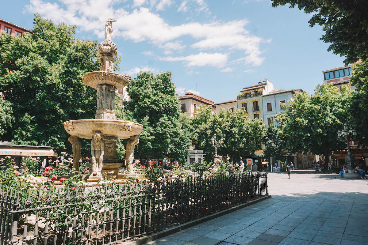 Plaza de Bib-Rambla in Granada, Spain 