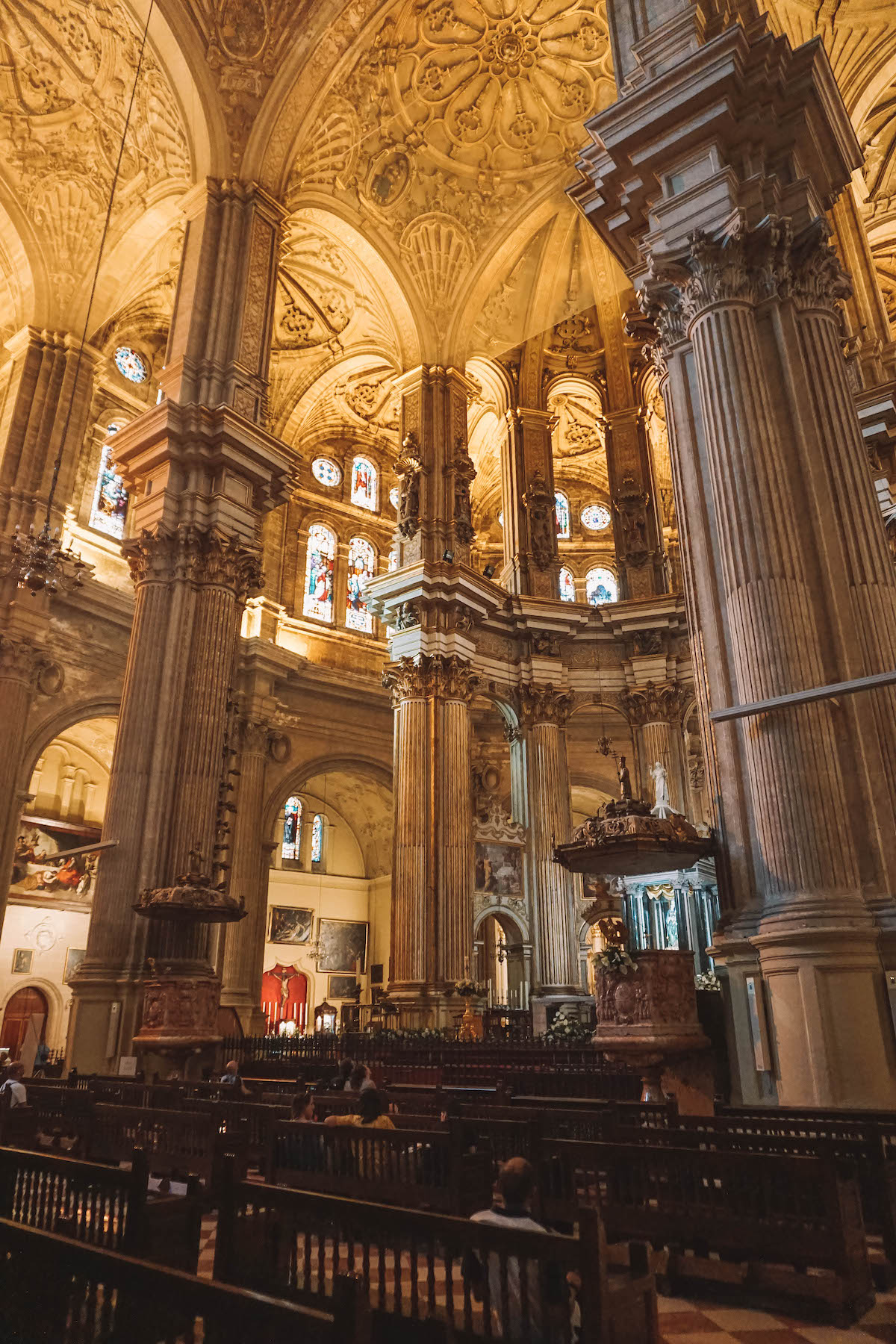 Interior of the Malaga Cathedral