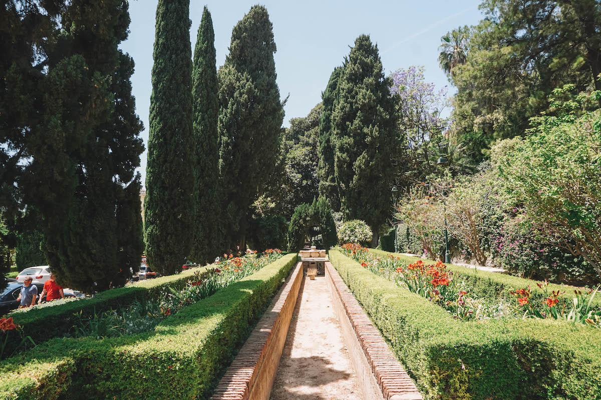 One of the gardens within the Jardines de Puerta Oscura