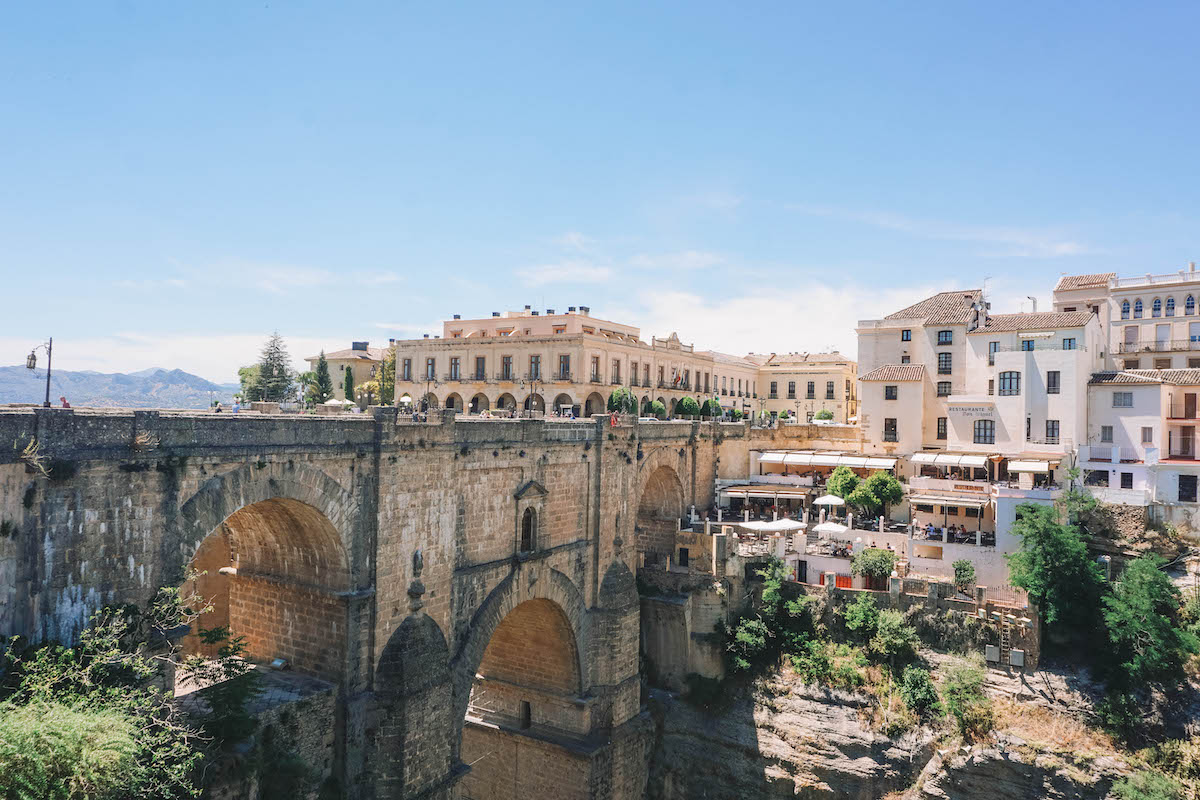 The Puente Nuevo in Ronda, Spain on a sunny day