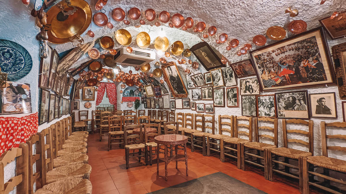 A flamenco cave in Granada, Spain