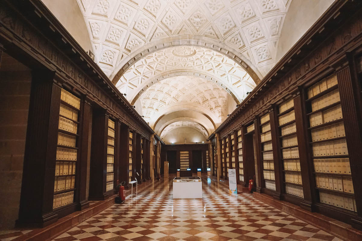 Inside the Archivo de Indias in Seville, Spain. 