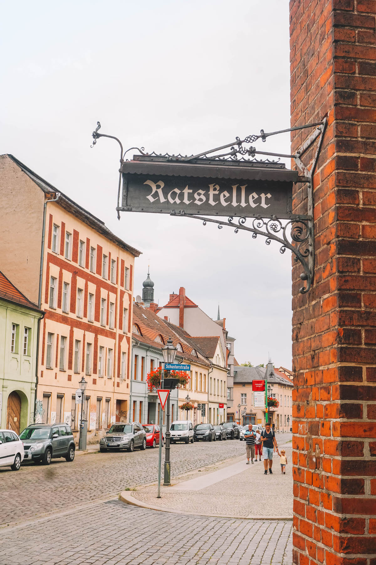 A Rathskeller sign in Brandenburg an der Havel.