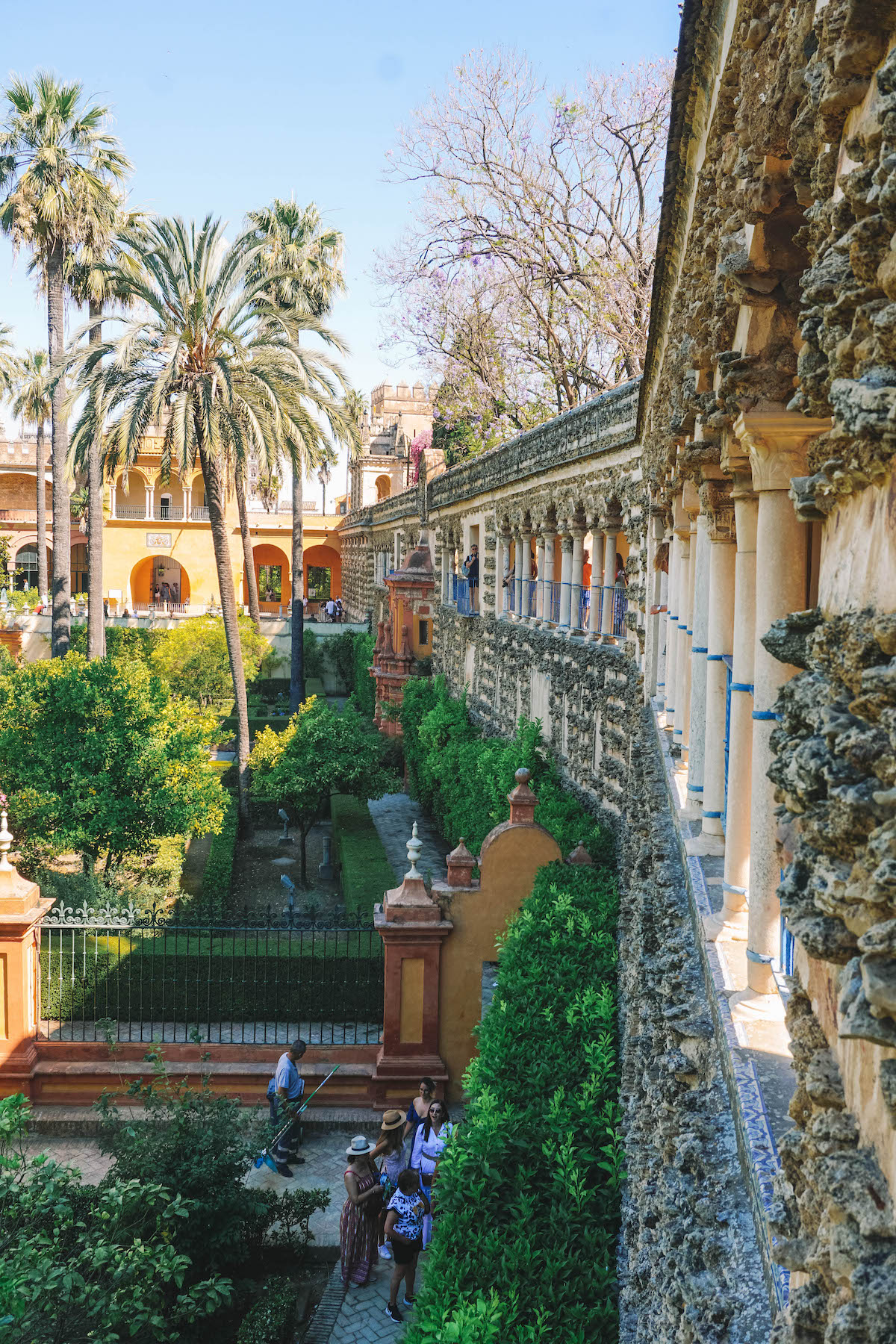 View from the Grotto Gallery in the Real Alcazar of Seville.