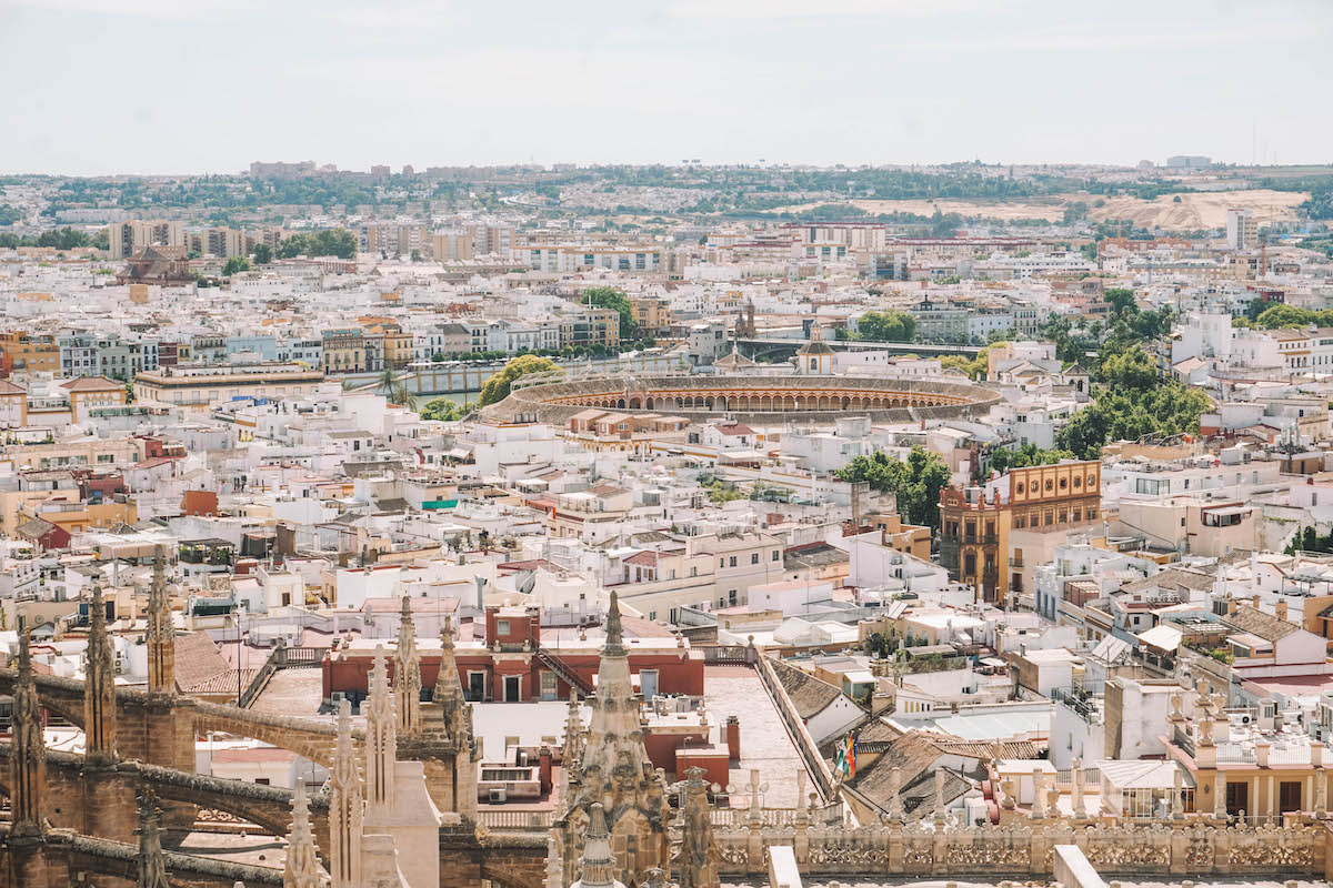 View from La Giralda in Seville, Spain. 