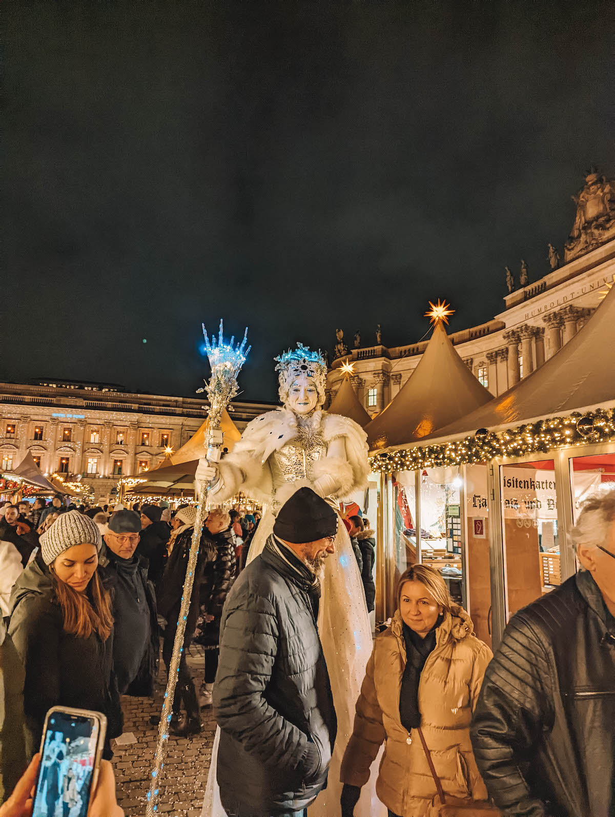 The ice queen at the Gendarmenmarkt Christmas Market (Bebelplatz)