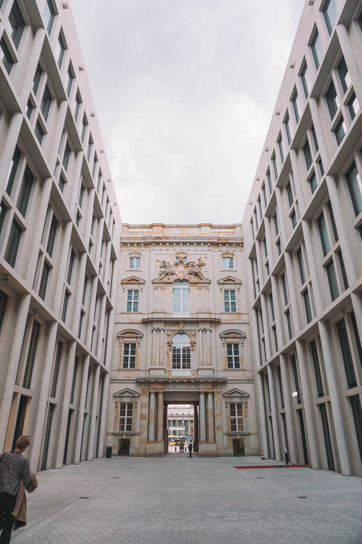 The interior courtyard of the Humboldt Forum in Berlin.